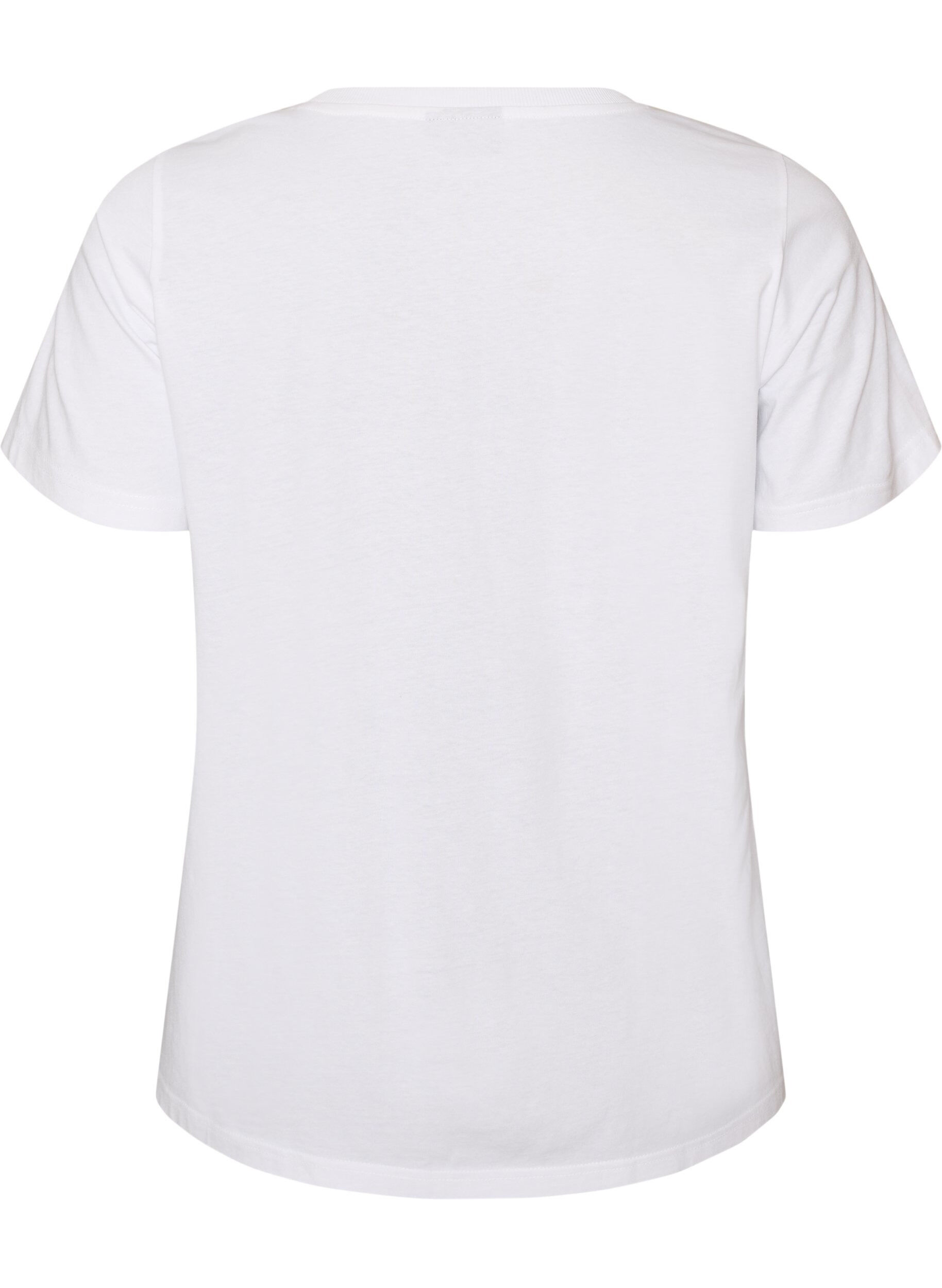 ZizziT-Shirt aus Baumwolle mit Print, Wei&szlig;, Packshot image number 1