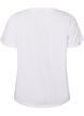 T-Shirt aus Baumwolle mit Print, Wei&szlig;, Packshot image number 1
