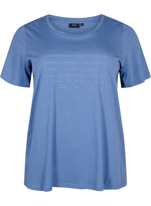 T-Shirt mit Text-Motiv, Moonlight B. W.Navy, Packshot image number 0