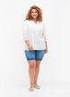 Bluse mit Spitzenbesatz und 3/4-Ärmeln, Bright White, Model image number 2
