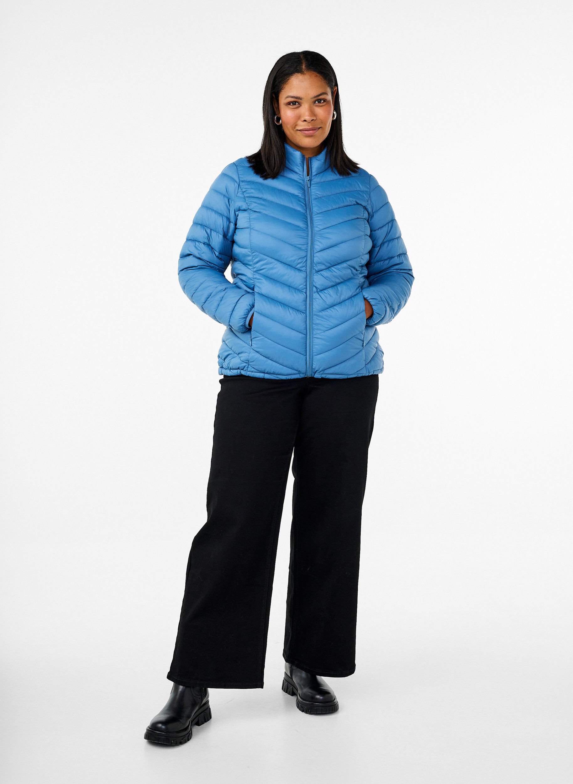 ZizziLeichte Jacke mit Taschen, Blau, Model image number 1