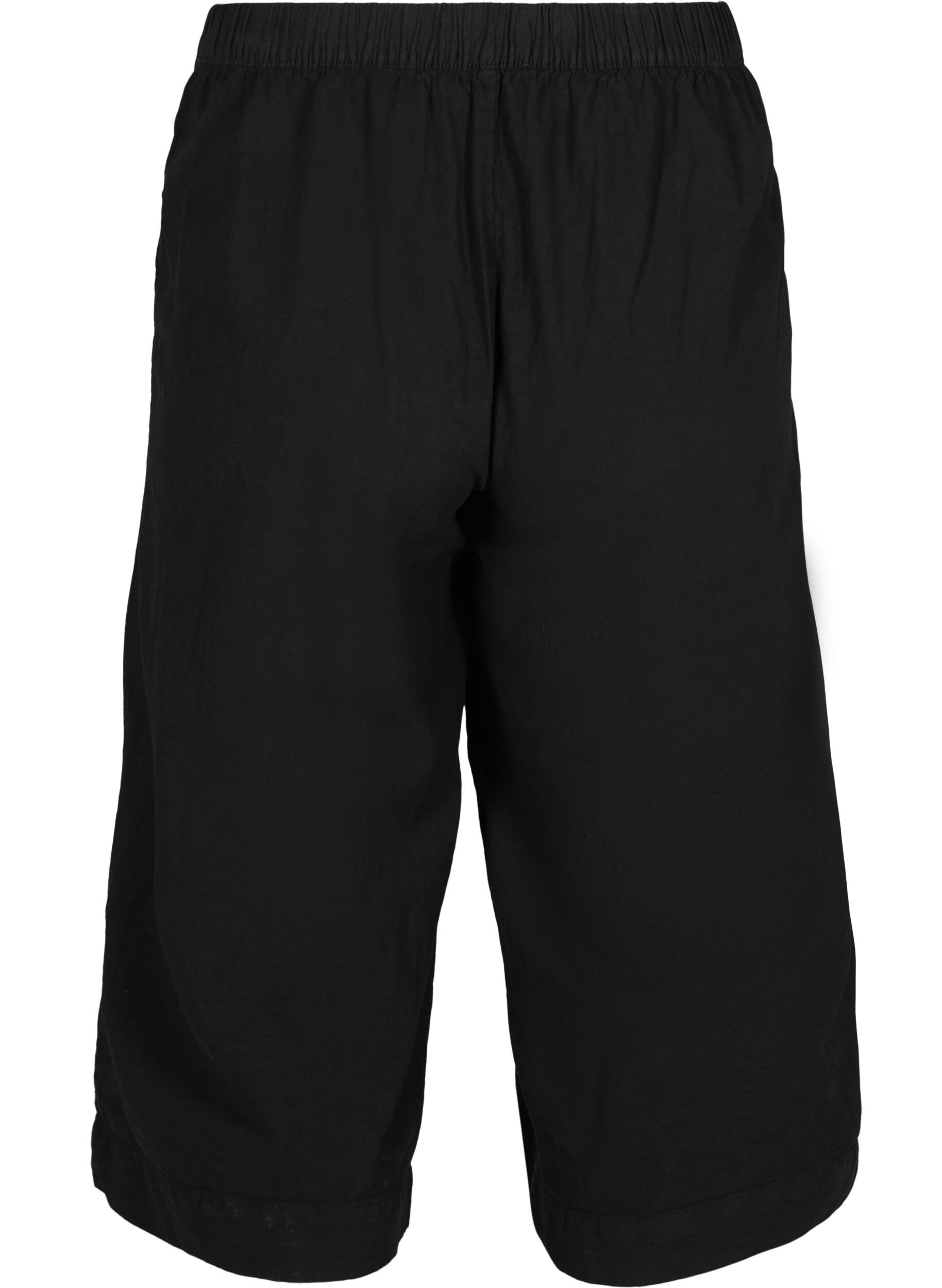 ZizziLockere Culottes aus Baumwolle, Black, Packshot image number 1