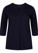 Bluse aus Baumwolle mit 3/4 Ärmeln, Night Sky, Packshot image number 0