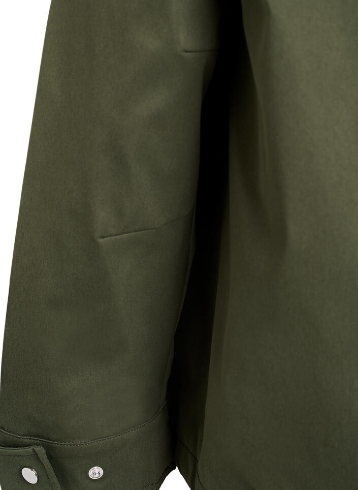Kurze Fr&uuml;hlingsjacke mit abnehmbarer Kapuze, Gr&uuml;n, Packshot image number 3