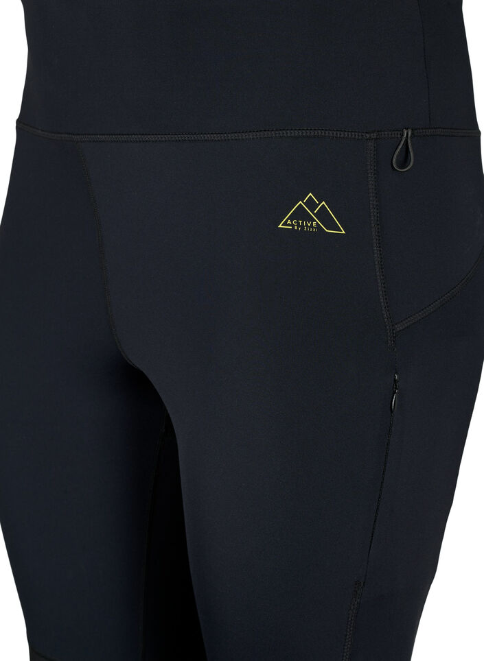 Dehnbare und strapazierfähige Sport-Leggings mit Taschen, Black, Packshot image number 2