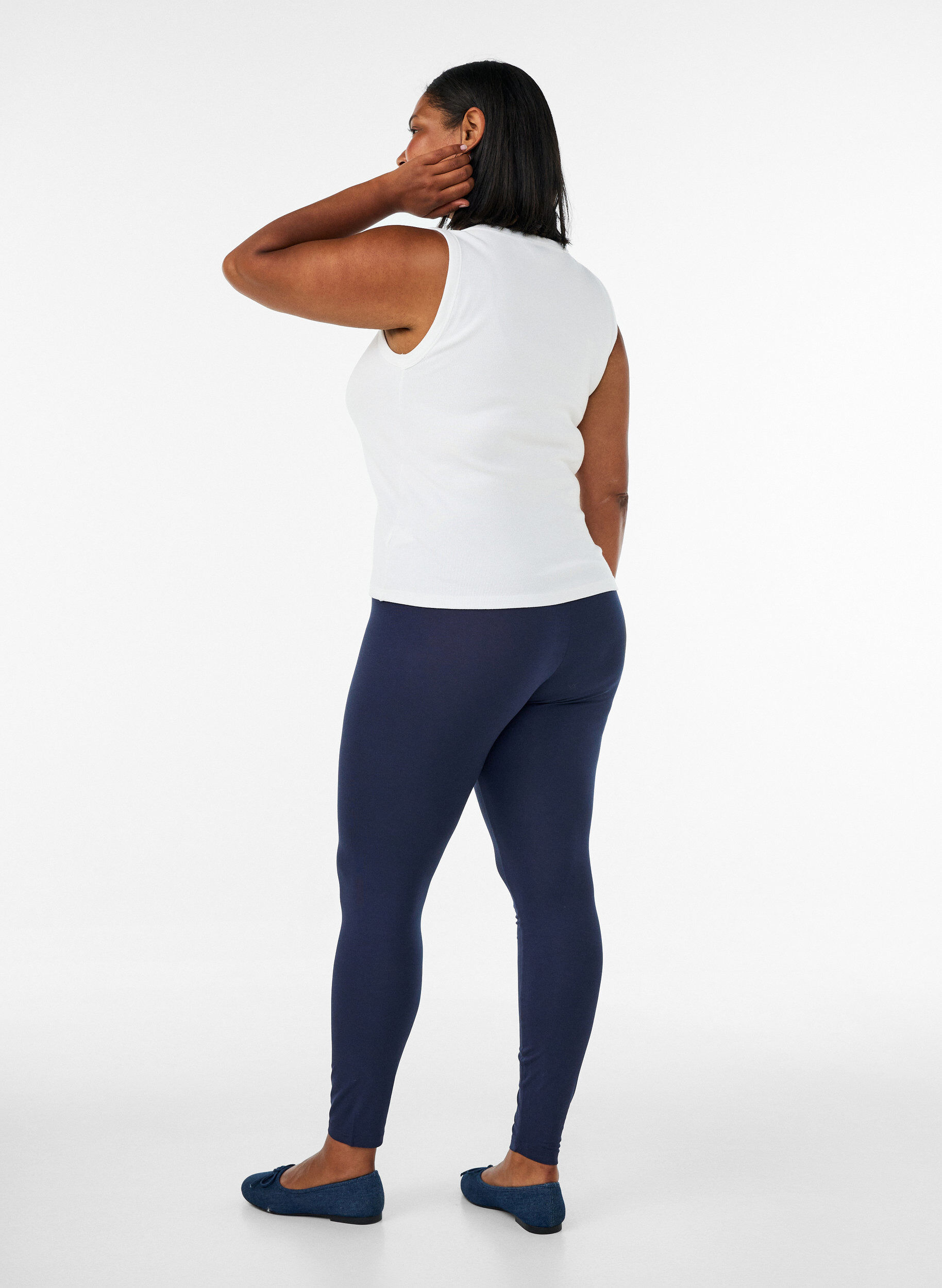 ZizziBasic-Leggings mit extra L&auml;nge, Blau, Model image number 1