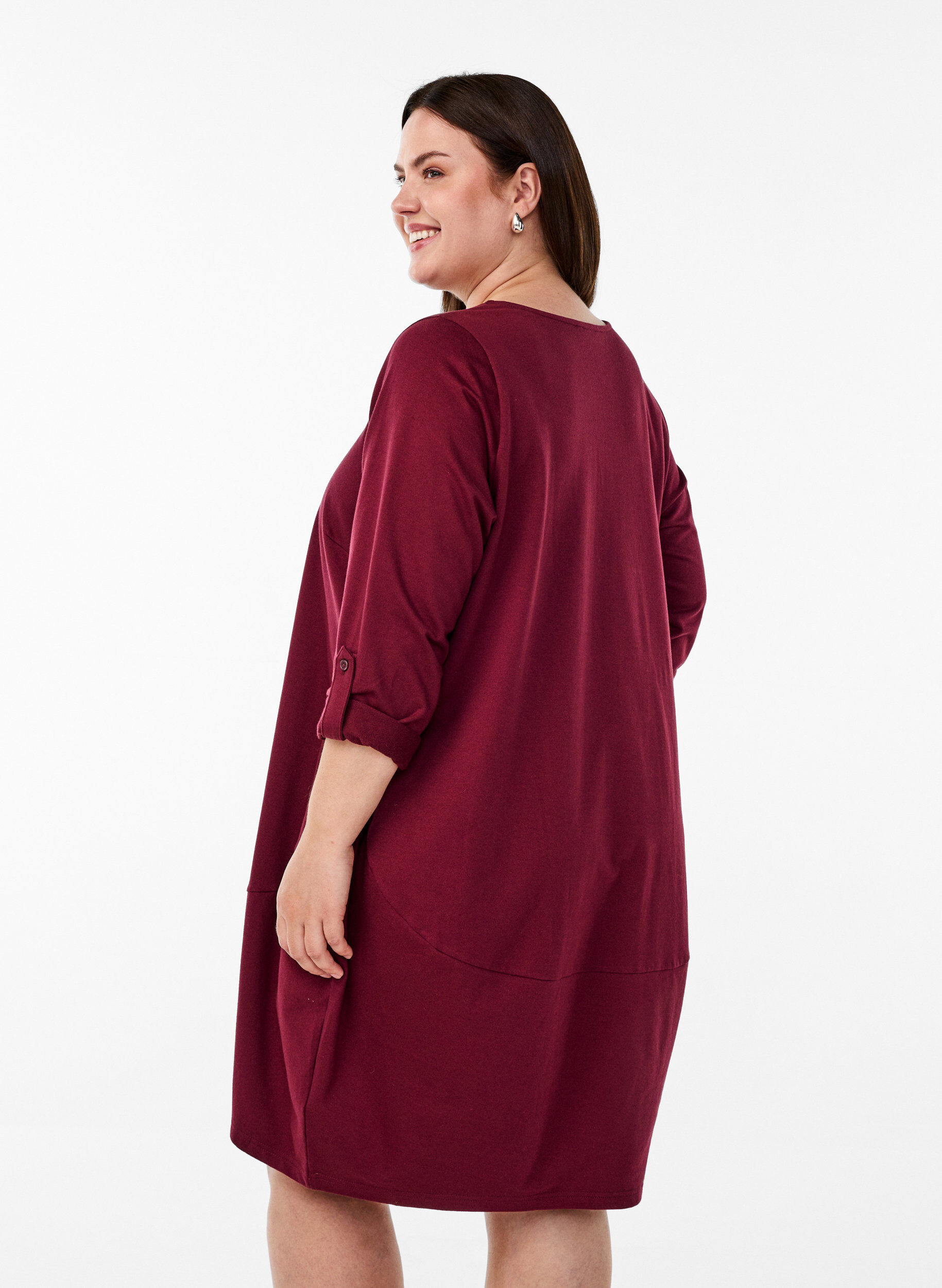 ZizziBallkleid mit Taschen, Dunkles Bordeaux, Model image number 2