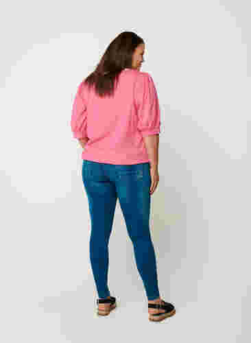Bluse aus Baumwolle, Fandango Pink, Model image number 1