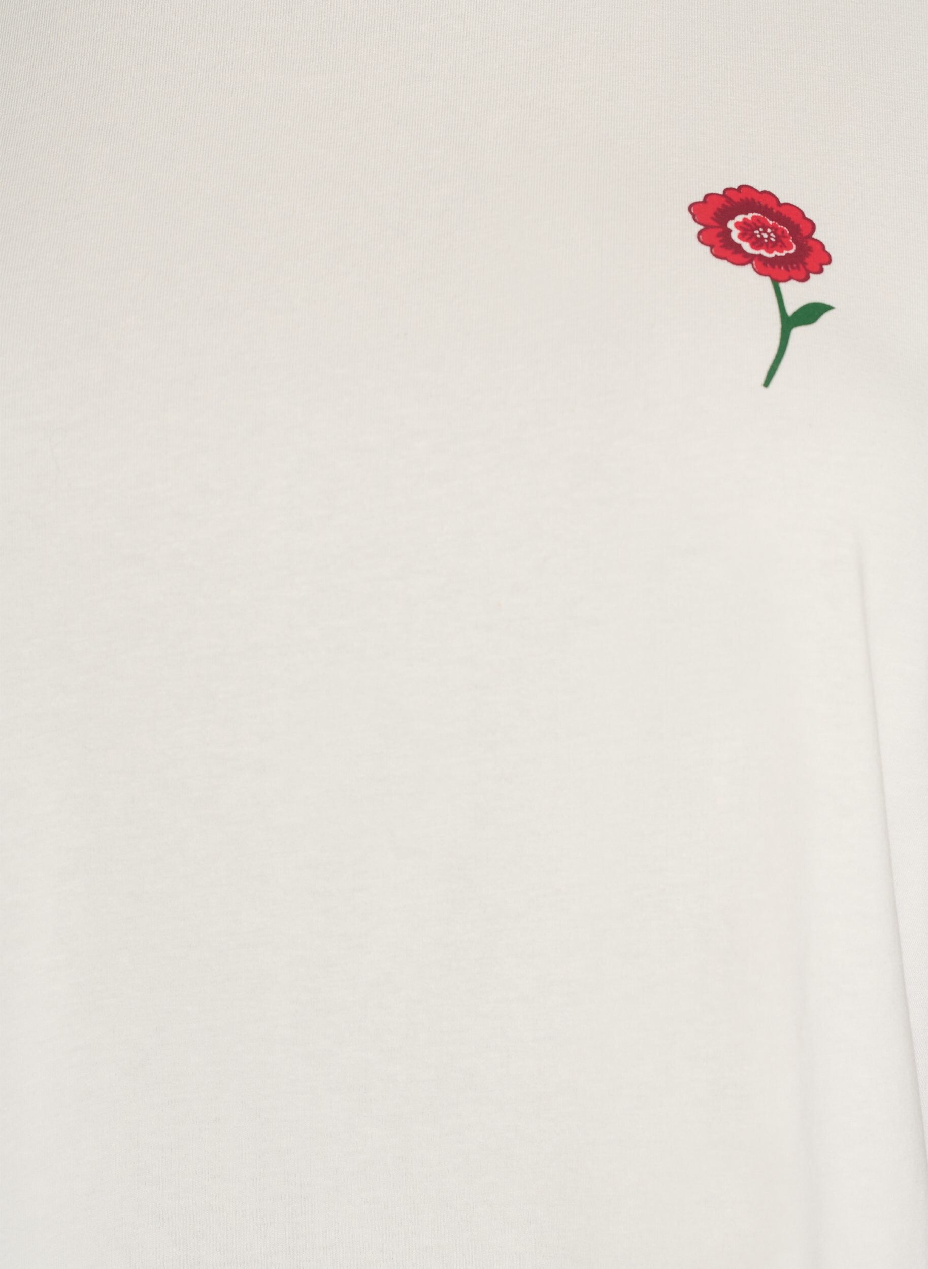 ZizziLockeres Nachtt-Shirt aus Baumwolle mit Printdetail, Vanille, Packshot image number 2