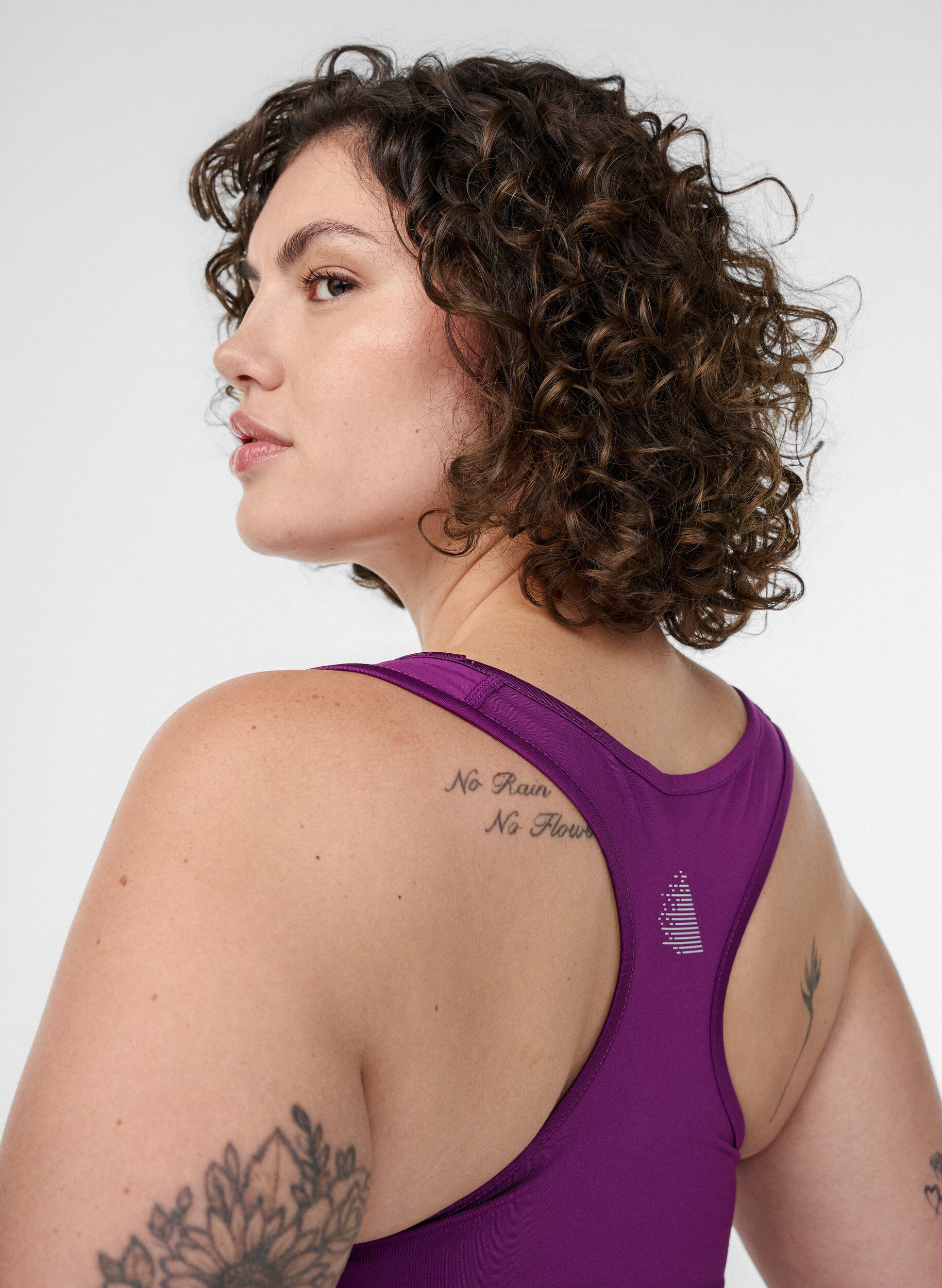 ZizziSport-BH mit Racerback, Lila, Model image number 3