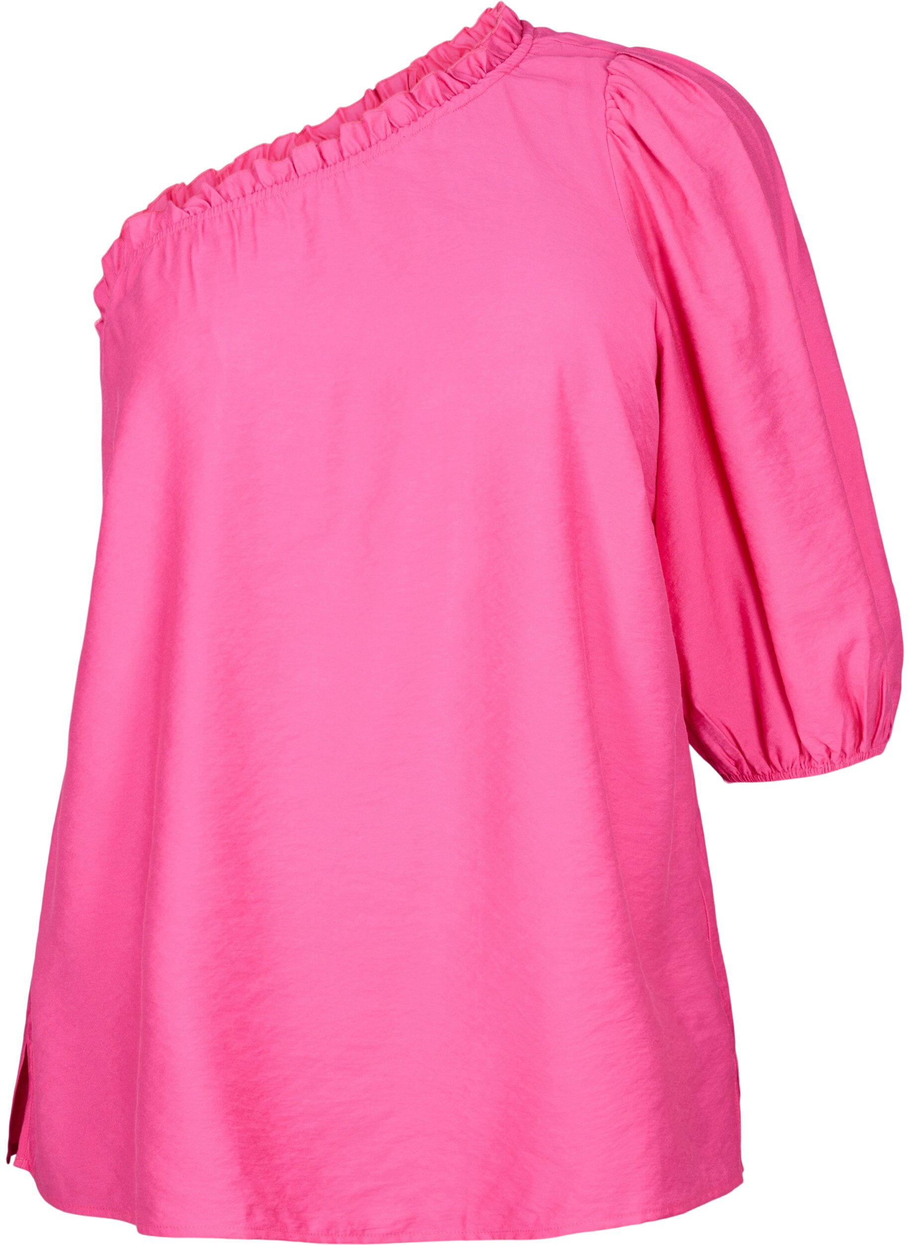 ZizziSchulterbluse aus Viskose, Pink, Packshot image number 0
