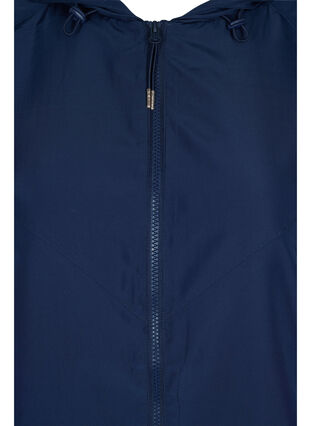 Kurze Jacke mit Kapuze und verstellbarem Saum, Navy Blazer, Packshot image number 2