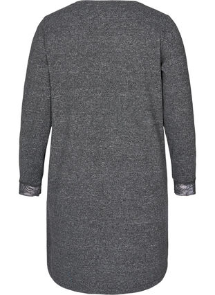 Kleid mit langen Ärmeln, Dark Grey Melange, Packshot image number 1
