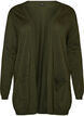 Lange Strickjacke aus einer Viskosemischung, Gr&uuml;n, Packshot image number 0