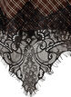 Midi-Rock mit Spitzen und Karomuster, Braun, Packshot image number 3