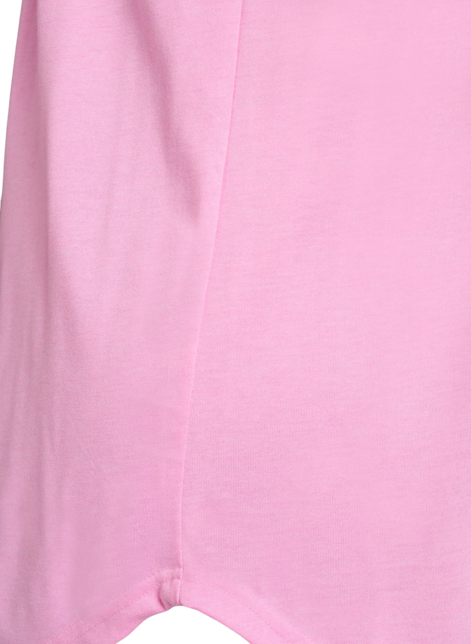 ZizziKurz&auml;rmliges Nachthemd mit Textdruck, Pink, Packshot image number 3