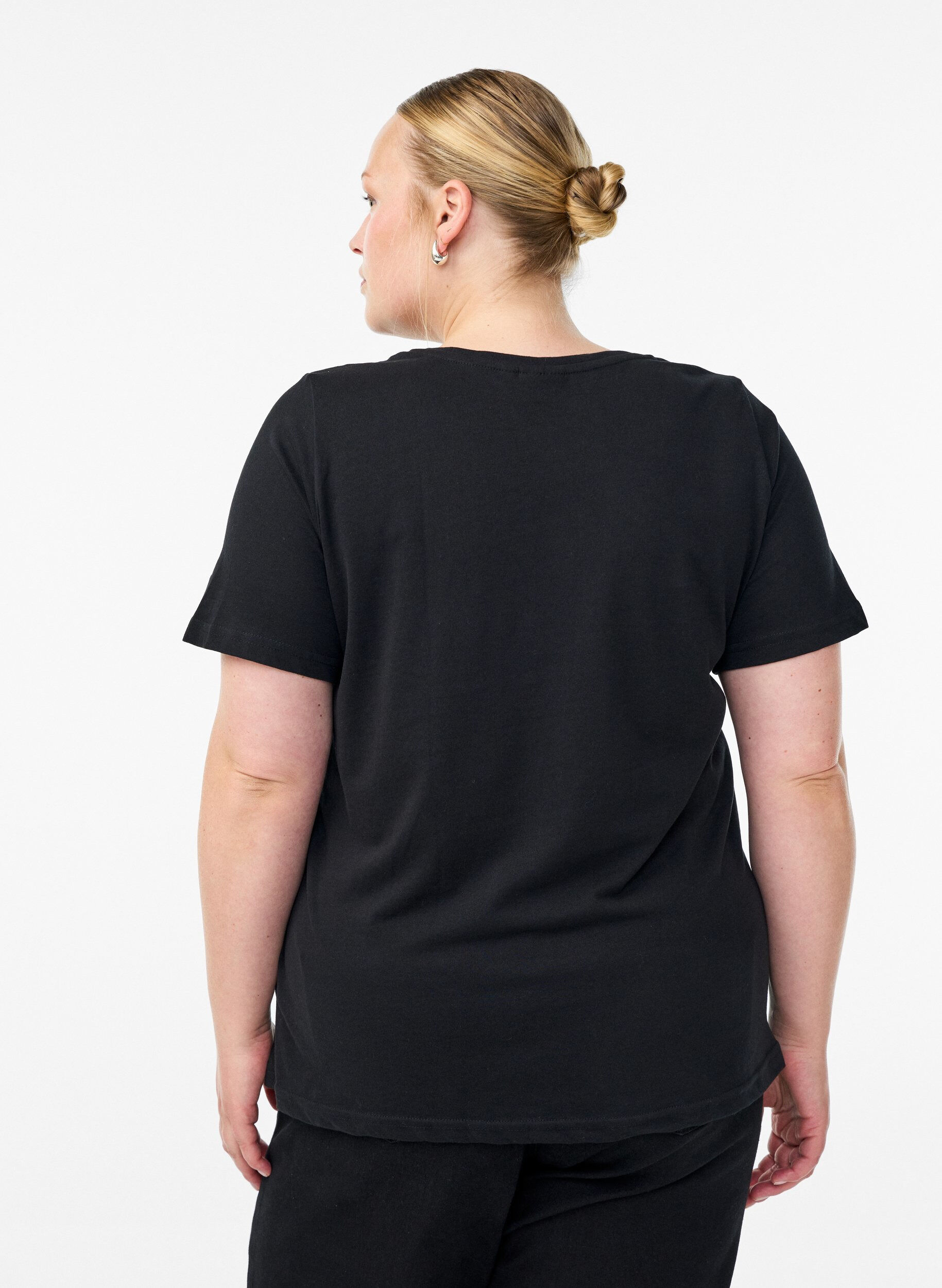 ZizziFLASH - T-Shirt mit Print, Schwarz, Model image number 2
