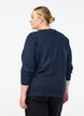 Feinstrick-Strickjacke mit Rundhalsausschnitt, Blau, Model image number 2