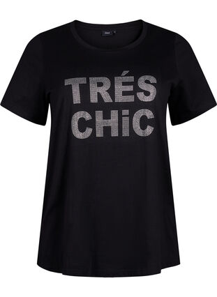 T-Shirt mit Nieten aus Bio-Baumwolle, Black W. TRÉS, Packshot image number 0