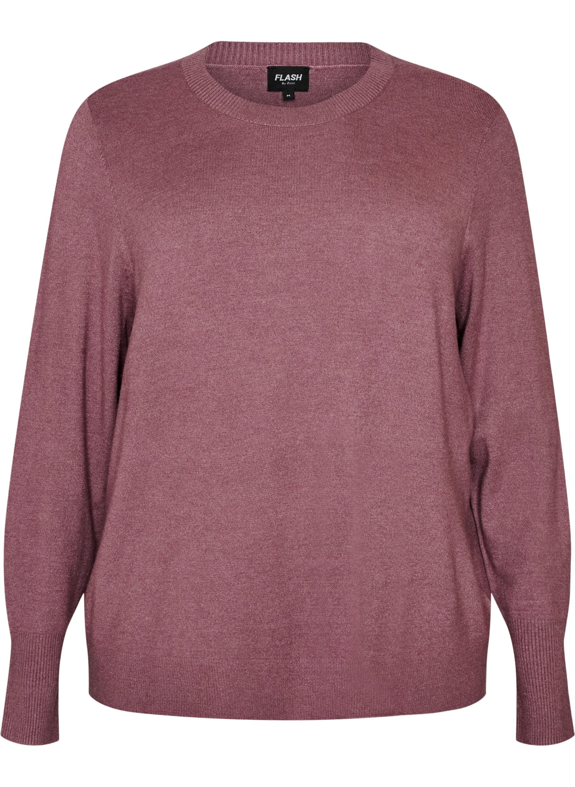 ZizziStrickbluse mit Rundhalsausschnitt, Rot, Packshot image number 0