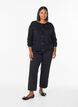 Cardigan mit perlenbestickten Schleifen und Druckkn&ouml;pfen, Schwarz, Model image number 1