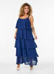 Maxikleid mit R&uuml;schen-Volants und abnehmbarem Cape, Blau, Model image number 0