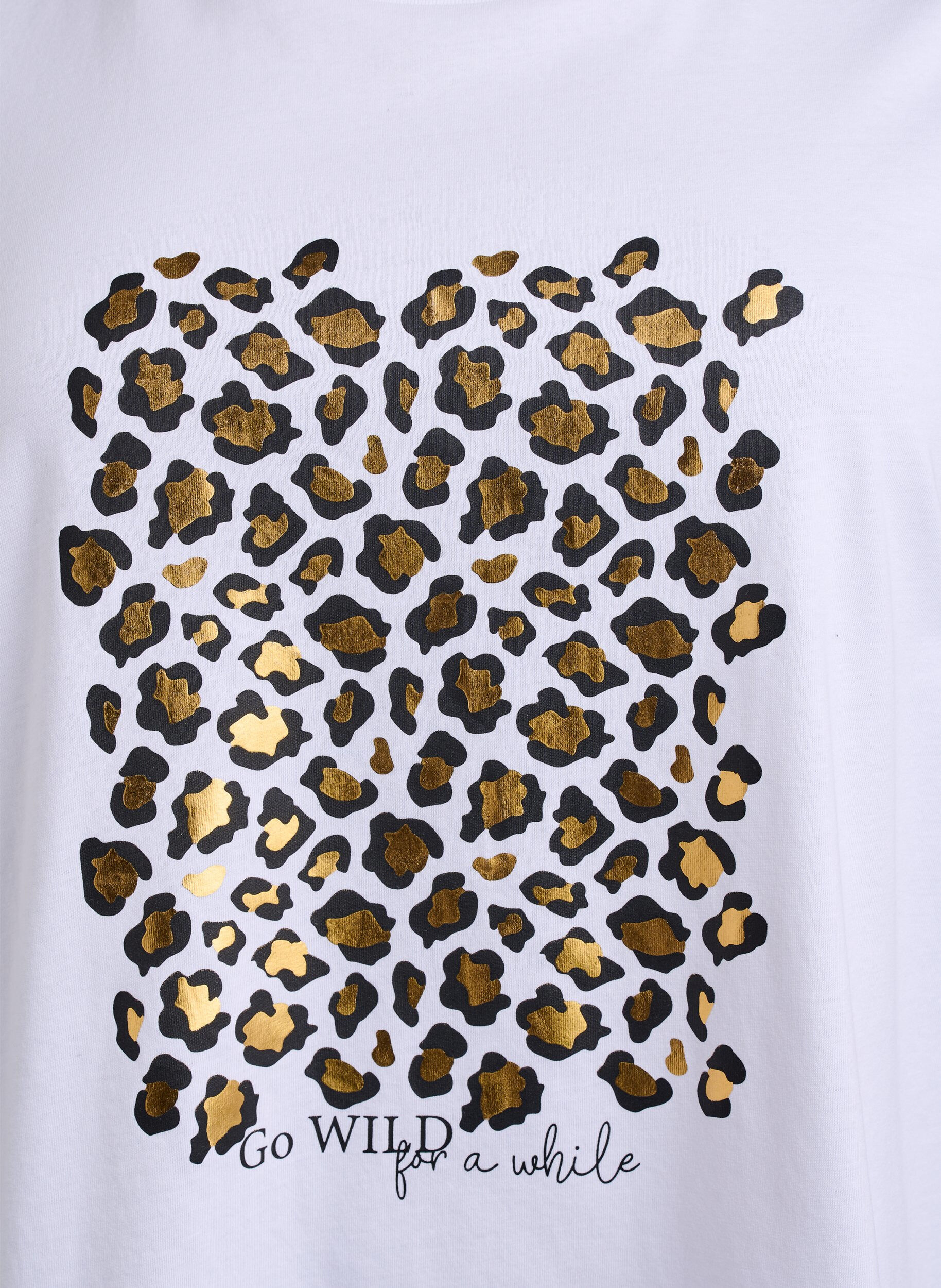ZizziT-Shirt mit Leopardenmuster, Bright White w. Leo, Packshot image number 2
