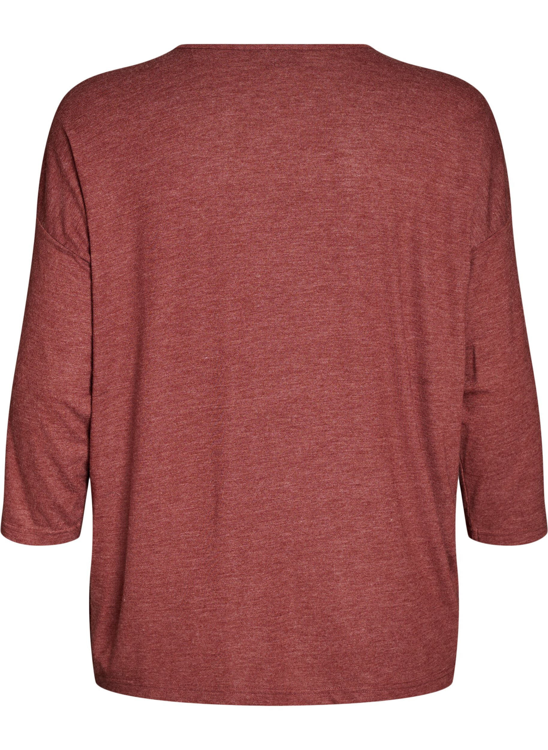 ZizziBluse aus Jersey mit 3/4-&Auml;rmeln, Rot, Packshot image number 1