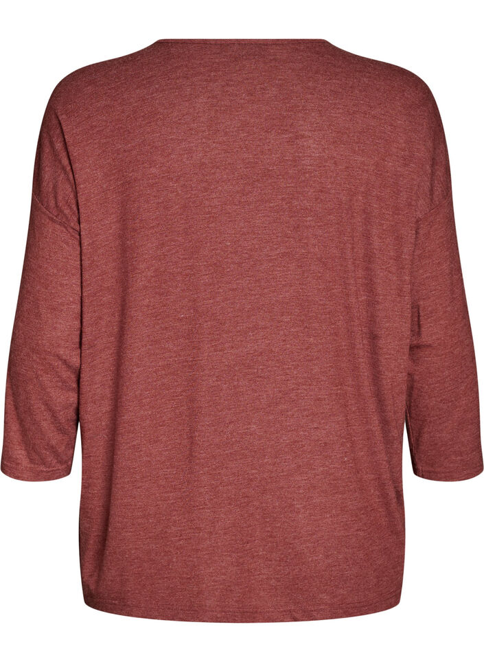Bluse aus Jersey mit 3/4-&Auml;rmeln, Rot, Packshot image number 1