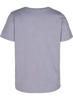 T-Shirt aus Baumwolle mit Aufdruck und kurzen Ärmeln, Silver Bullet acid, Packshot image number 1