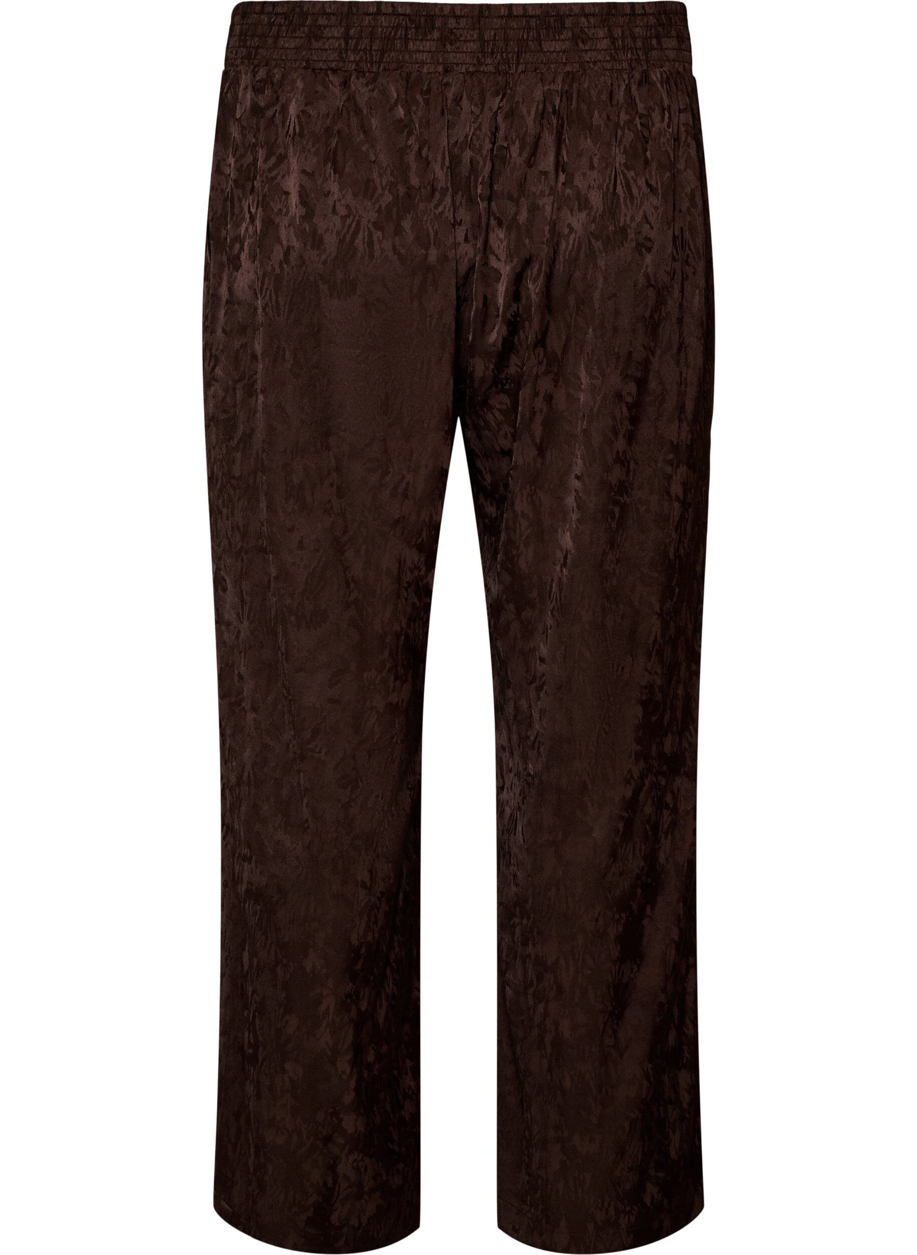 ZizziWeite Hose mit Paisleymuster und hoher Taille, Braun, Packshot image number 1