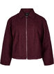 Kurze Jacke mit Reißverschluss, Dunkles Bordeaux, Packshot image number 0