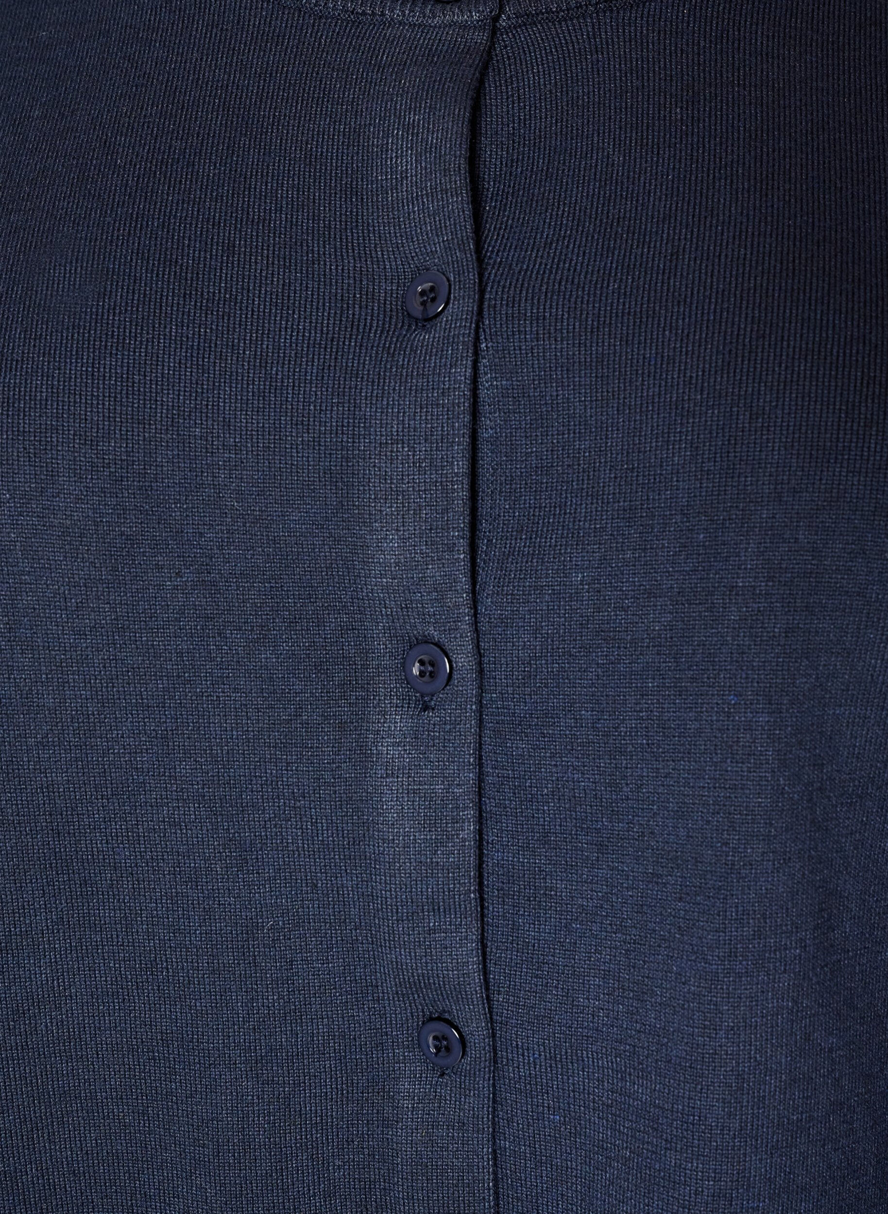 ZizziFeinstrick-Strickjacke mit Rundhalsausschnitt, Blau, Packshot image number 2
