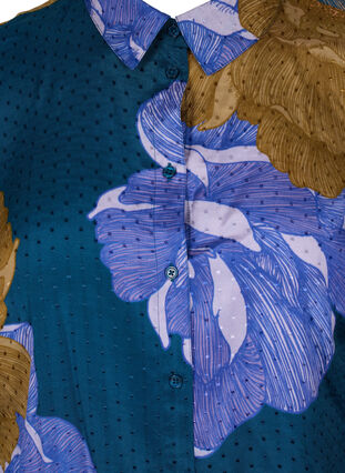 Langarm Viskose-Hemdbluse mit Blumenprint, Reflecting Pond AOP, Packshot image number 2