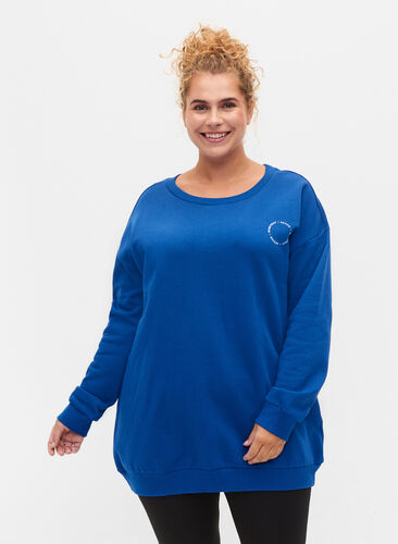 Sweatshirt aus Baumwolle mit Print, Surf the web, Model image number 0