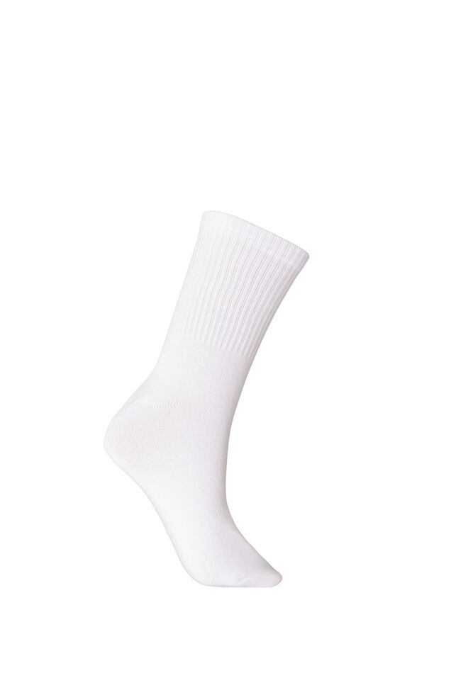 Socken aus Baumwolle mit Muster, Wei&szlig;, Packshot image number 1