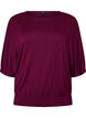 Bluse aus Jersey mit ellbogenlangen Ballon&auml;rmeln, Lila, Packshot image number 0