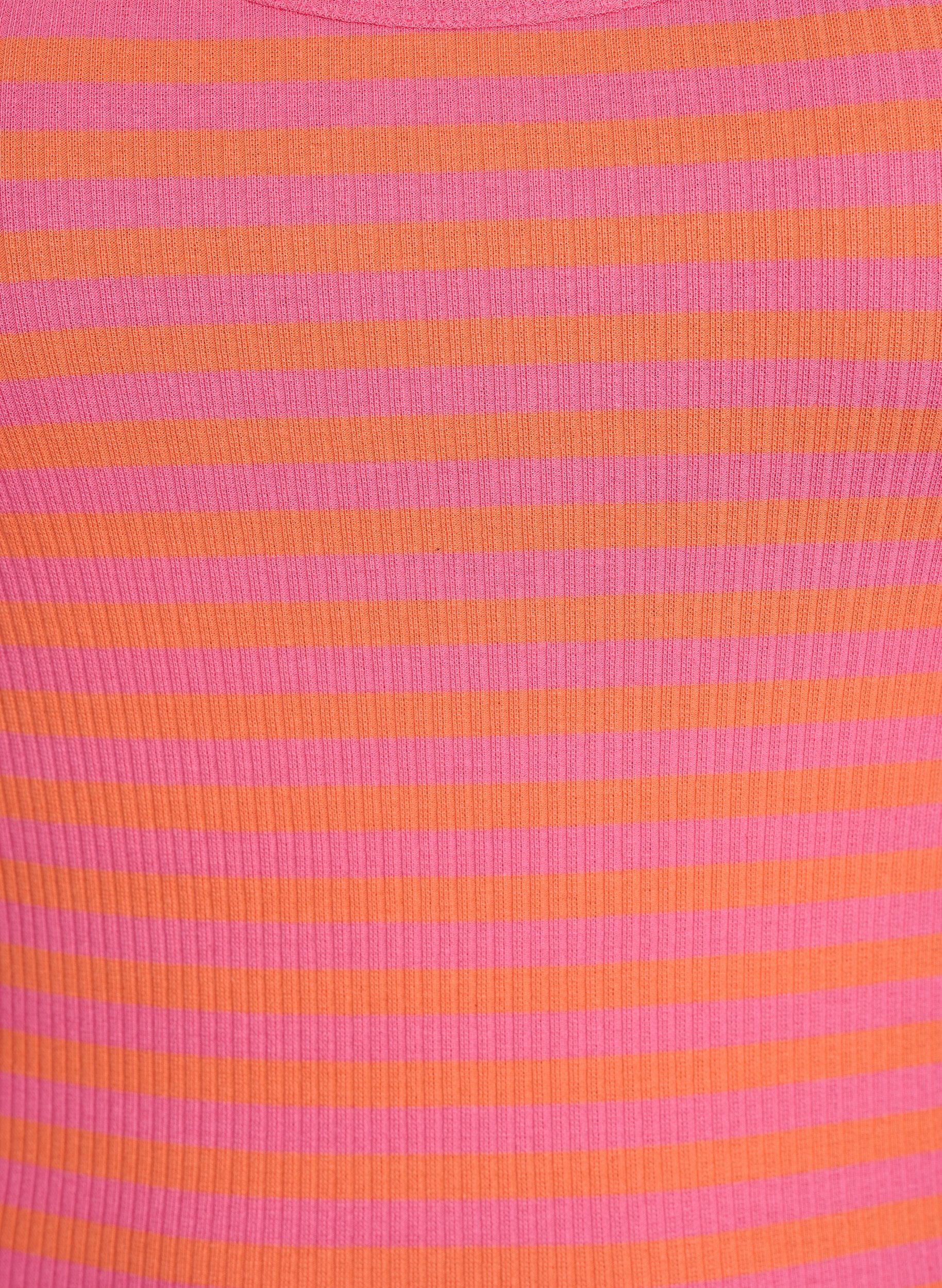 ZizziGestreiftes Tanktop mit Rippenstruktur, Melon B.Gum Stripe, Packshot image number 2