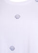 T-Shirt aus Bio-Baumwolle mit aufgestickten Motiven, Weiß, Packshot image number 2