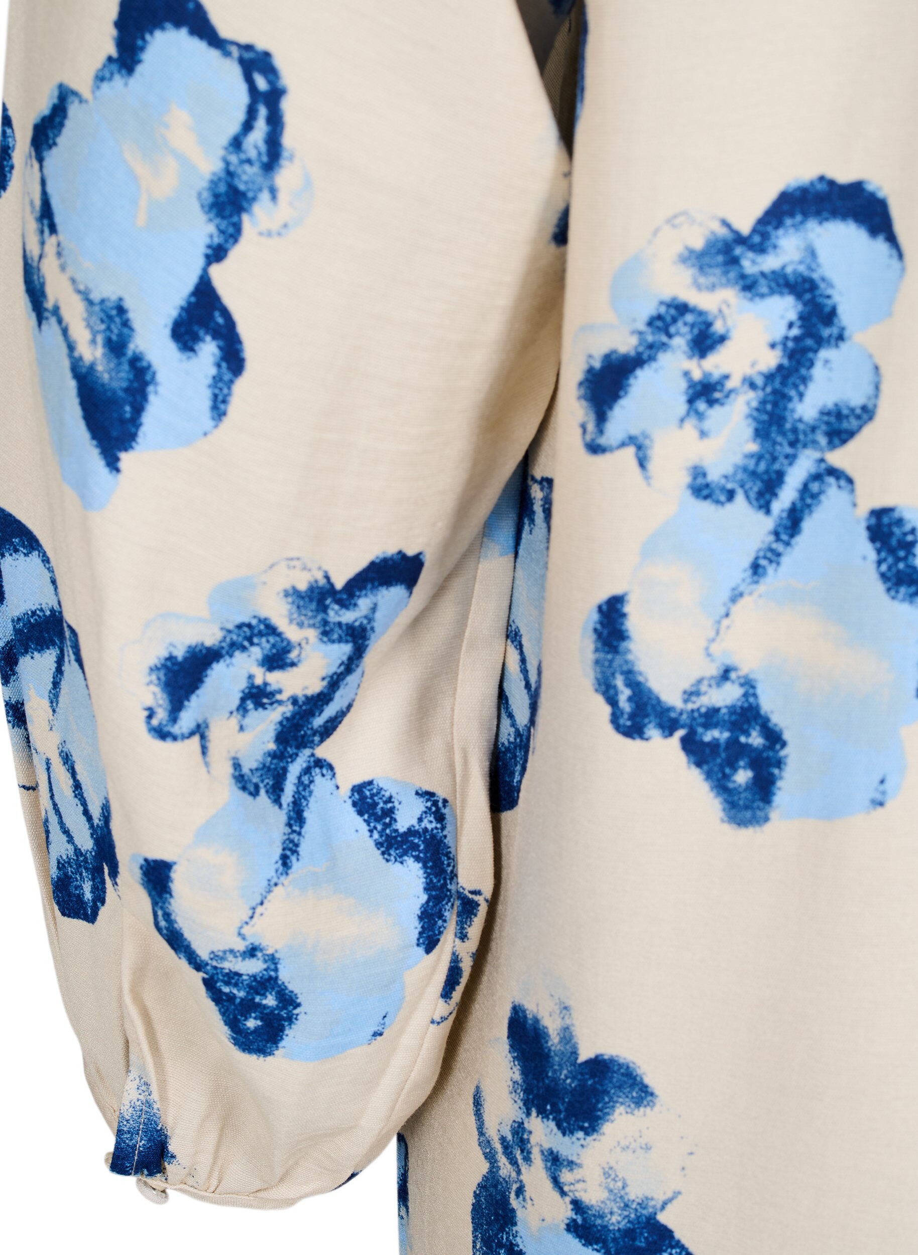 ZizziMidikleid mit langen &Auml;rmeln und A-Linie, Vanille, Packshot image number 3