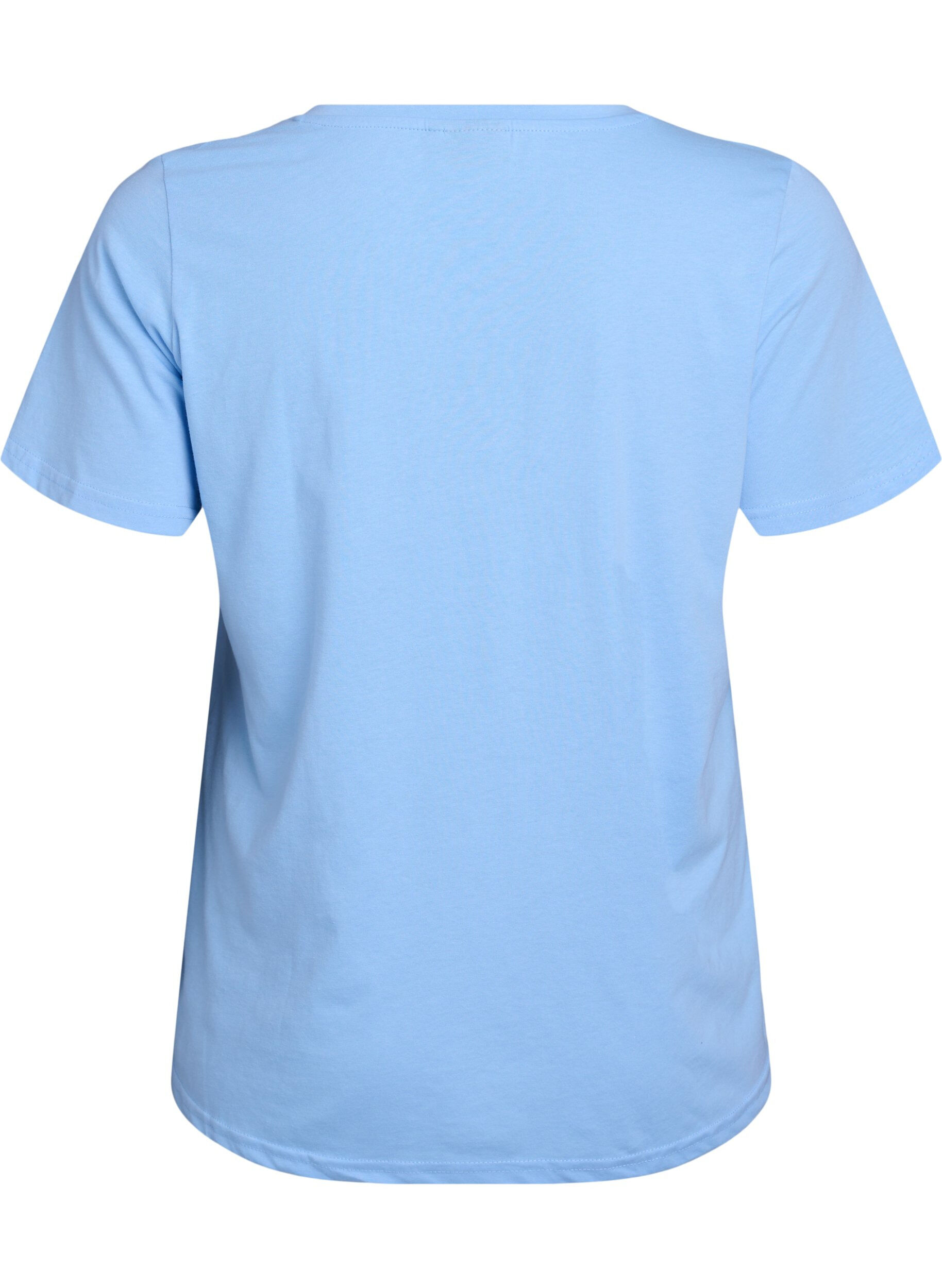ZizziKurz&auml;rmeliges T-Shirt mit V-Ausschnitt, Blau, Packshot image number 1
