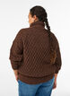 Pullover mit hohem Kragen und Struktur, Braun, Model image number 2