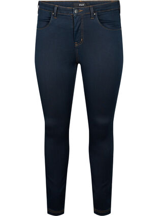 Super Slim Amy Jeans mit hoher Taille, Tobacco Un, Packshot image number 0