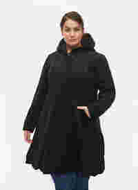 Jacke mit Wolle und Kapuze, Black Solid, Model