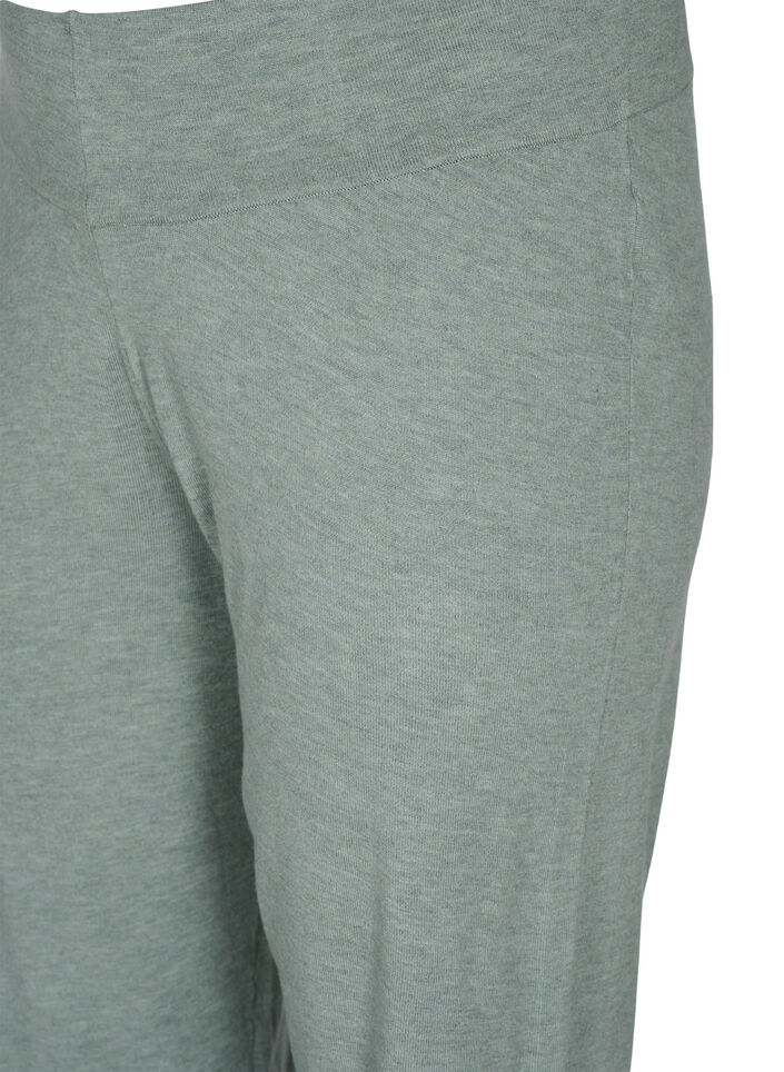 Einfarbige Strickhose mit Rippdetails, Chinois Green Mel, Packshot image number 2