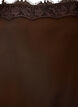 Langes Top aus Satin mit Spitzen, Braun, Packshot image number 3