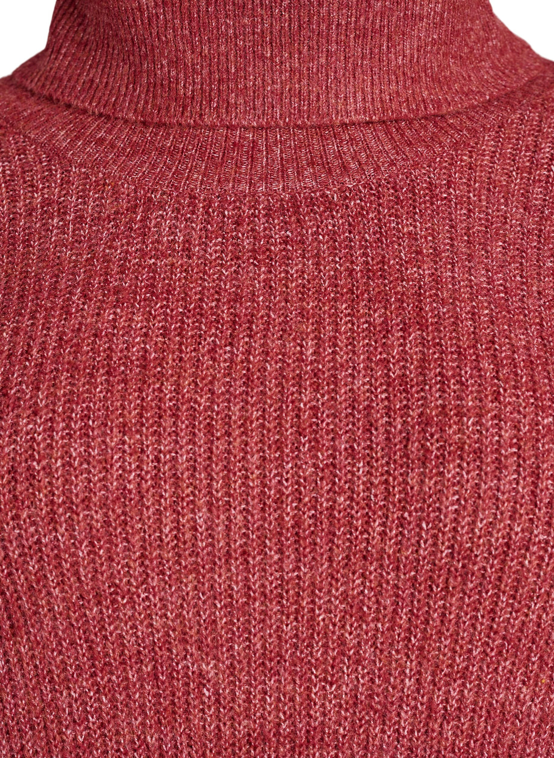 ZizziStrickkleid mit Rollkragen, Rot, Packshot image number 2