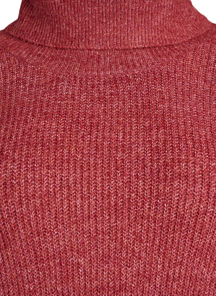 Strickkleid mit Rollkragen, Rot, Packshot image number 2