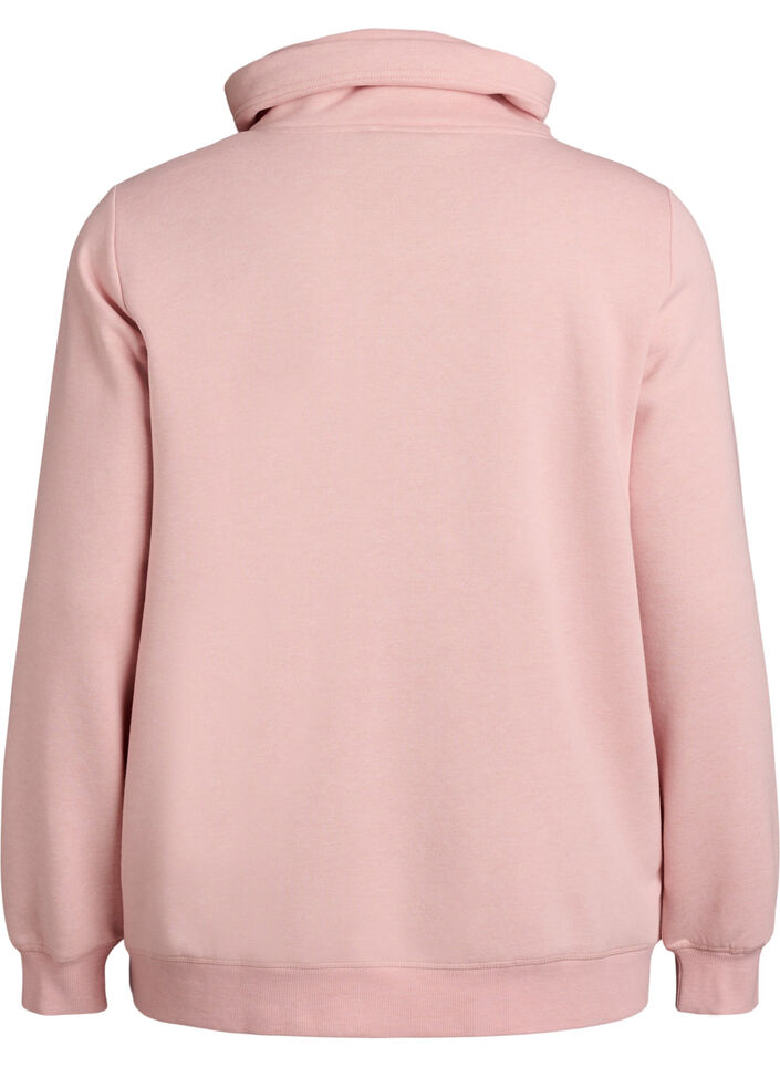 Sweatshirt mit hohem Kragen und Taschen, Rot, Packshot image number 1