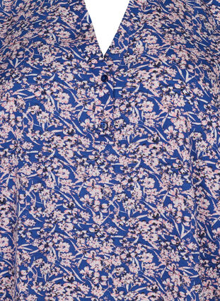 FLASH – Langärmlige Bluse mit Druck, Strong Blue Flower, Packshot image number 2